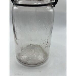 Vintage Canning Jar Marked - Double  Safety - KIVLAN ONTHANK  BOSTON PAT’D